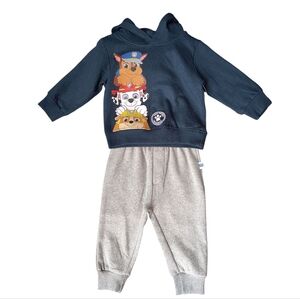 Nickelodeon Paw Patrol Navy Hoodie/Grey Pants Set for Baby Boy--NWT